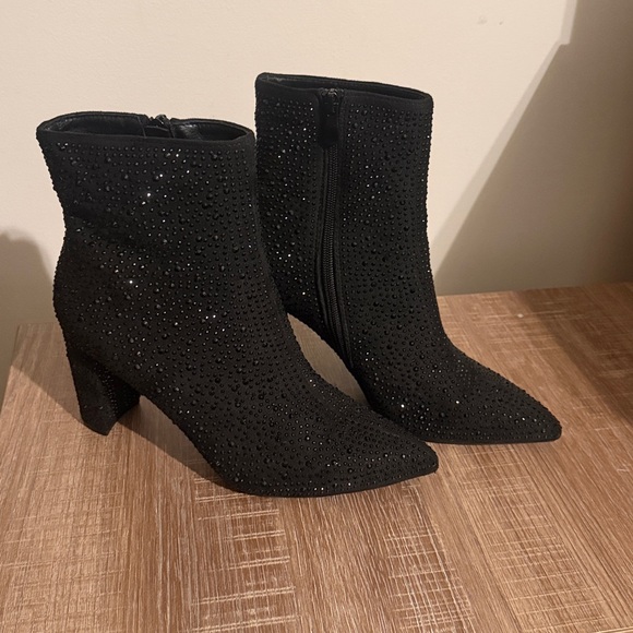 Black Rhinestone Boot - Picture 7 of 8